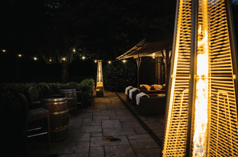 Bartle Hall Wedding Venue Alfresco Area at night