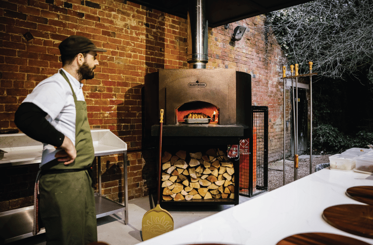 Bartle Hall Wedding Venue Outdoor Kitchen Pizza Oven