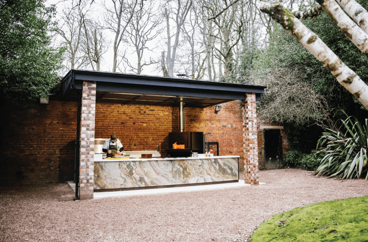 Outdoor Kitchen at Bartle Hall Wedding venue